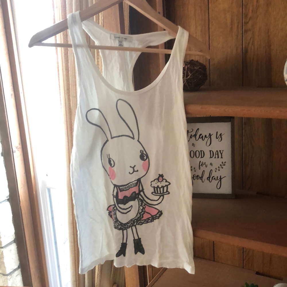 White bunny tank.